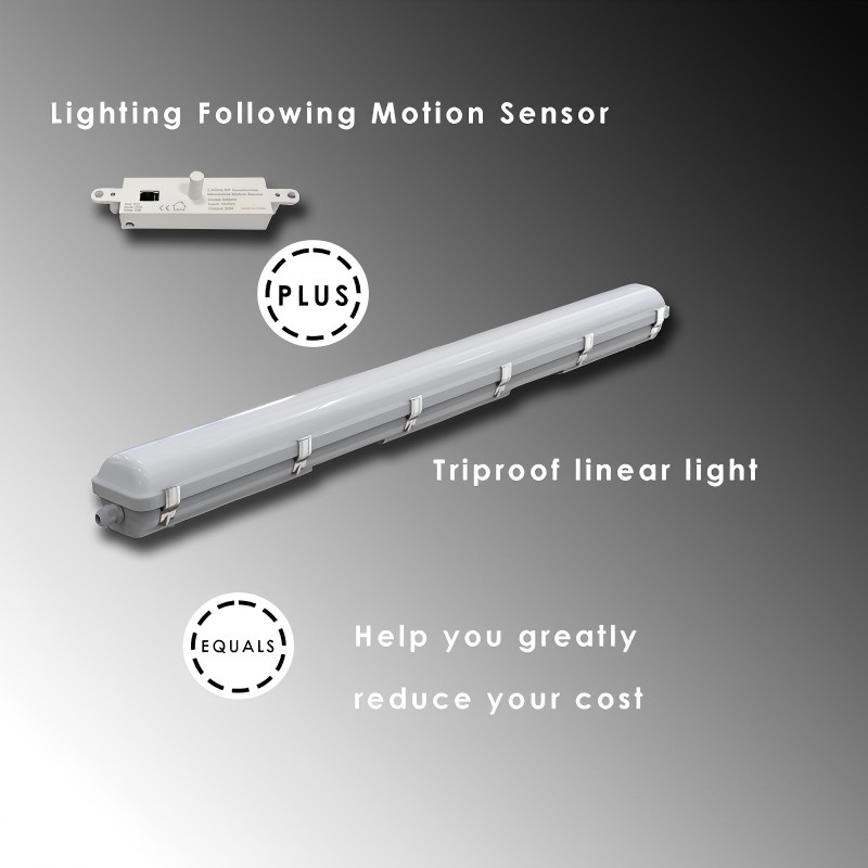 Ang pag -iilaw ng pagsunod sa sensor ng paggalaw, pagsamahin sa linear light ay magiging isang mahusay na pagpipilian para sa pag -save ng gastos